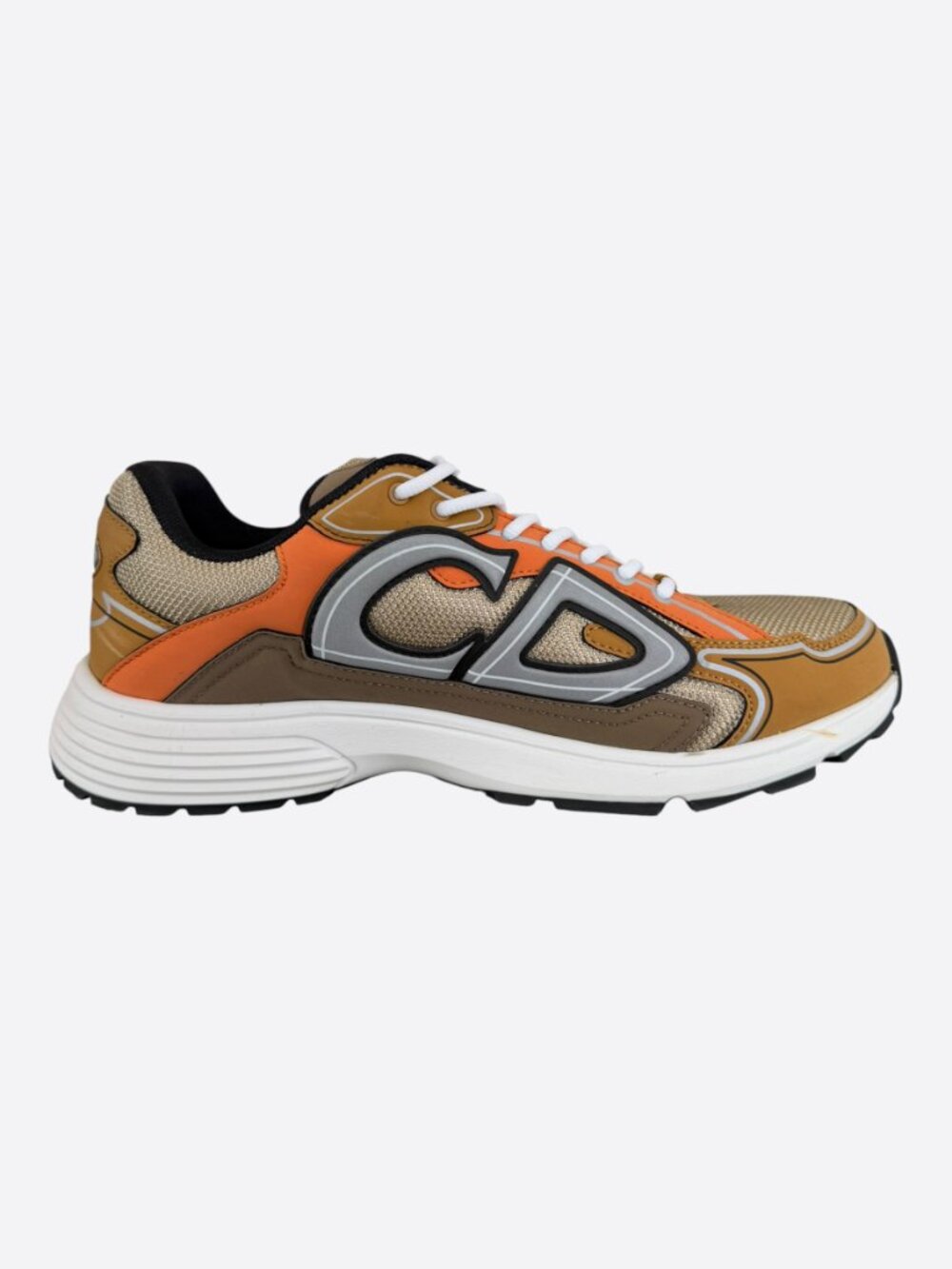 Dior Brown & Orange B30 Sneakers - Picture 5 of 8